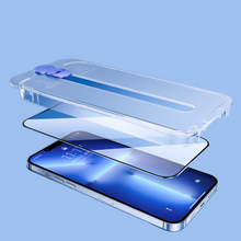 Заредете изображение във визуализатора на галерията – Joyroom Knight glass for iPhone 14 Plus with mounting kit transparent (JR-H11) - TopMag
