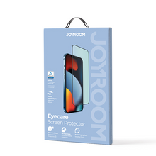 Заредете изображение във визуализатора на галерията – Joyroom Knight Green Glass for iPhone 14 Plus with Full Screen Anti Blue Light Filter (JR-G03) - TopMag
