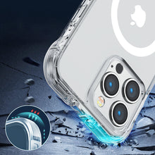 Заредете изображение във визуализатора на галерията – Joyroom Magnetic Defender Magnetic Case for iPhone 14 Plus Armored Case with Hooks Stand Clear (MagSafe Compatible) - TopMag
