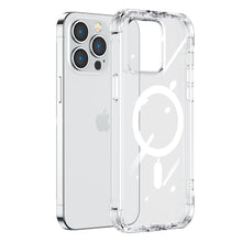 Заредете изображение във визуализатора на галерията – Joyroom Magnetic Defender Magnetic Case for iPhone 14 Plus Armored Case with Hooks Stand Clear (MagSafe Compatible) - TopMag
