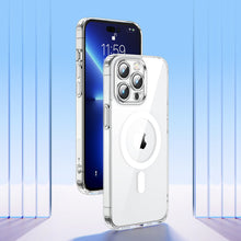 Заредете изображение във визуализатора на галерията – Joyroom 14D Magnetic Case Magnetic Case for iPhone 14 Compatible with MagSafe transparent (JR-14D5) - TopMag
