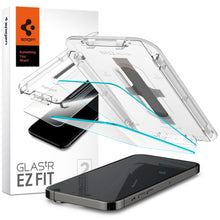 Заредете изображение във визуализатора на галерията – TEMPERED GLASS Spigen GLAS.TR "EZ FIT" 2-PACK IPHONE 14 PRO MAX CLEAR - TopMag
