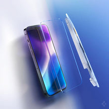 Заредете изображение във визуализатора на галерията – TEMPERED GLASS Spigen GLAS.TR "EZ FIT" 2-PACK IPHONE 14 PRO MAX CLEAR - TopMag
