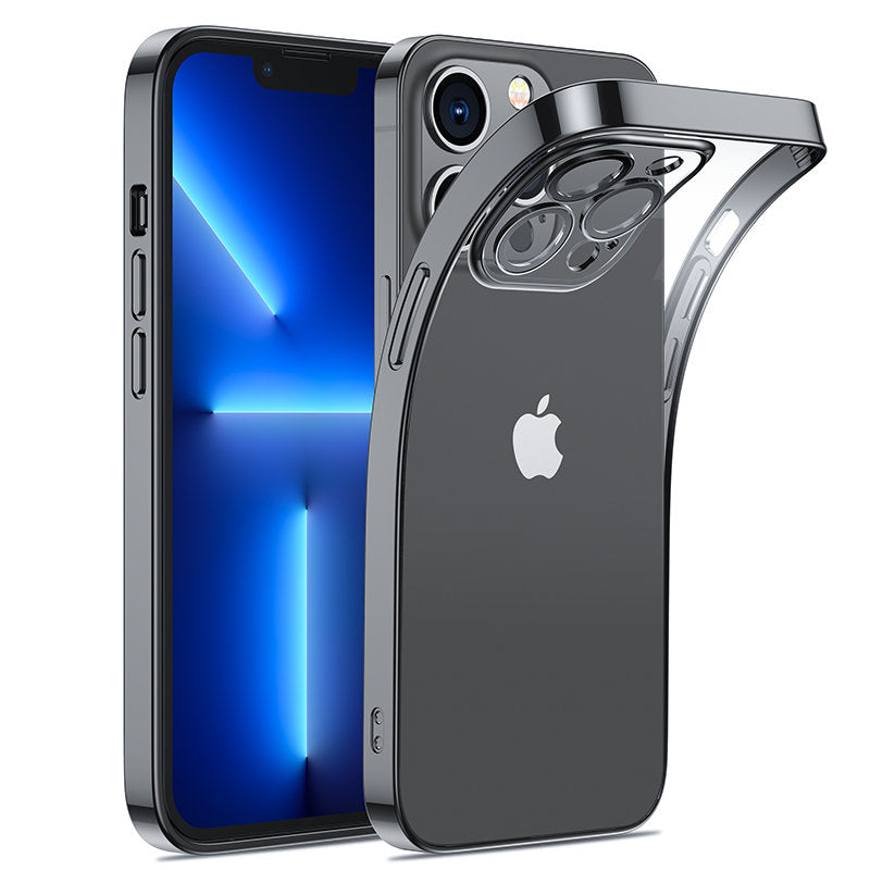 Joyroom 14Q Case Case for iPhone 14 Pro Max Housing Cover with metallic frame black (JR-14Q4-black) - TopMag