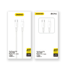 Заредете изображение във визуализатора на галерията – USB C cable - Lightning 30W PD 1m Dudao - white
