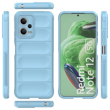 Заредете изображение във визуализатора на галерията – Magic Shield Case Cover for Xiaomi Redmi Note 12 5G / Poco X5 5G Flexible Armor Cover Light Blue
