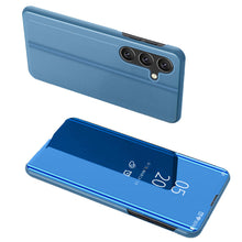 Заредете изображение във визуализатора на галерията – Clear View Case cover for Samsung Galaxy A54 5G blue flip cover
