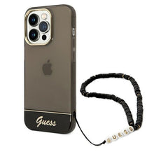 Заредете изображение във визуализатора на галерията – Original faceplate case guess guhcp14lhgcohk for iphone 14 pro (iml electro cam w. strap translucent / black)
