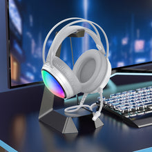 Заредете изображение във визуализатора на галерията – Borofone Headphones BO108 Flame gaming with microphone white

