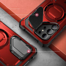 Заредете изображение във визуализатора на галерията – IBLSN Armorbox Mag Supcase case with MagSafe for Samsung Galaxy S24 Ultra - red
