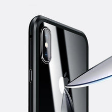 Заредете изображение във визуализатора на галерията – Wozinsky Full Magnetic Case Full Body Front and Back Cover with built-in glass for Samsung Galaxy A72 4G black-transparent
