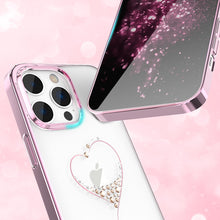 Заредете изображение във визуализатора на галерията – Kingxbar Wish Series case for iPhone 14 Pro Max decorated with pink crystals
