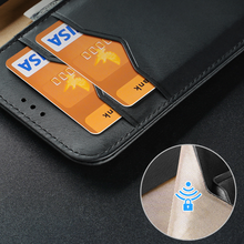 Заредете изображение във визуализатора на галерията – Dux Ducis Hivo Case for Samsung Galaxy S23 Ultra Flip Cover Wallet Stand RFID Blocking Brown
