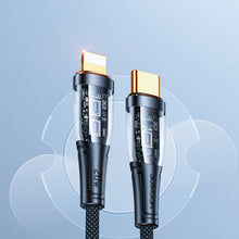 Заредете изображение във визуализатора на галерията – Joyroom fast charging cable with smart switch USB-C - Lightning 20W 1.2m black (S-CL020A3)
