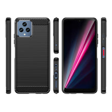 Заредете изображение във визуализатора на галерията – Carbon Case cover for T-Mobile Revvl 6 5G flexible silicone carbon cover black
