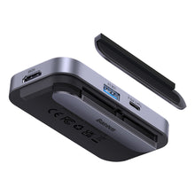 Заредете изображение във визуализатора на галерията – Baseus PadJoy universal USB-C HUB for tablet / smartphone 4in1 USB-C - dark gray
