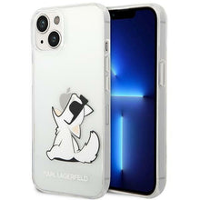Заредете изображение във визуализатора на галерията – Original faceplate case karl lagerfeld klhcp14scfnrc for iphone 14 (choupette eat / transparent)
