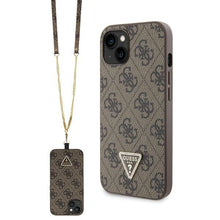 Заредете изображение във визуализатора на галерията – Original Case GUESS hardcase Crossbody 4G Metal Logo GUHCP13MP4TDSCPW for Iphone 13 brown

