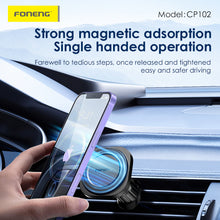 Заредете изображение във визуализатора на галерията – Foneng Car holder CP102 magnetic to air vent black
