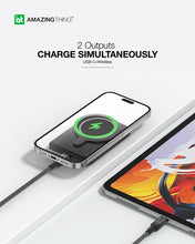 Заредете изображение във визуализатора на галерията – Amazing Thing Power bank Thunder Pro 5000mAh TPM5KBK - Type C - magnetic with induction charger black
