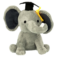 Заредете изображение във визуализатора на галерията – Plush elephant with cap grey
