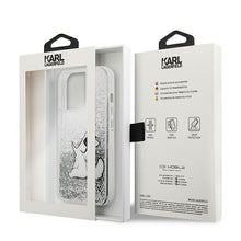 Заредете изображение във визуализатора на галерията – Karl Lagerfeld KLHCP13LGCFS iPhone 13 Pro / 13 6,1" srebrny/silver hardcase Liquid Glitter Choupette Fun

