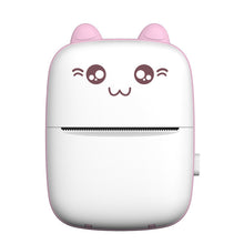 Заредете изображение във визуализатора на галерията – Mini bluetooth thermal printer for photos, notes white-pink
