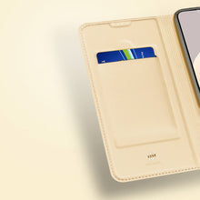 Заредете изображение във визуализатора на галерията – Dux Ducis Skin Pro Case For Xiaomi Redmi Note 12 Cover Flip Card Wallet Stand Gold

