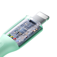 Заредете изображение във визуализатора на галерията – Joyroom Multi-Color Series SA34-AL3 USB-A / Lightning 3A cable 1m - green
