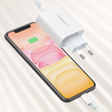Заредете изображение във визуализатора на галерията – Ugreen Fast USB Charger Type C Power Delivery 30 W Quick Charge 4.0 white (70161)
