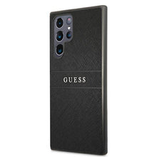 Заредете изображение във визуализатора на галерията – Guess GUHCS22LPSASBBK S22 Ultra S908 czarny/black Saffiano Stripe
