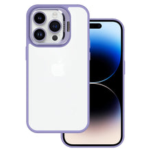 Заредете изображение във визуализатора на галерията – Tel Protect Kickstand case + camera glass (lens) for Iphone 12 light purple
