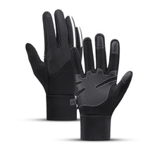 Заредете изображение във визуализатора на галерията – Insulated, non-slip sports phone gloves (size L) - black
