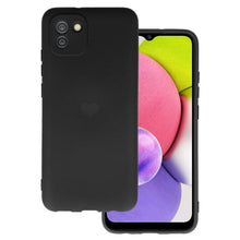 Заредете изображение във визуализатора на галерията – Vennus Silicone Heart Case for Samsung Galaxy A03 design 1 black
