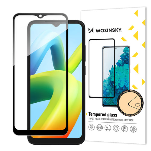 Wozinsky Full Glue Tempered Glass Tempered Glass For Xiaomi Redmi A2 / Redmi A1 9H Full Screen Cover With Black Frame
