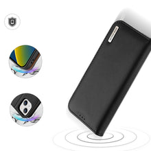 Заредете изображение във визуализатора на галерията – Dux Ducis Hivo Leather Flip Cover Genuine Leather Wallet for Cards and Documents iPhone 14 Black - TopMag
