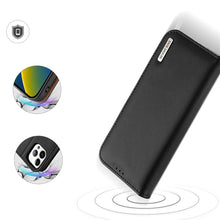 Заредете изображение във визуализатора на галерията – Dux Ducis Hivo Leather Flip Cover Genuine Leather Wallet for Cards and Documents iPhone 14 Pro Max Black - TopMag

