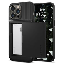 Заредете изображение във визуализатора на галерията – Spigen SLIM ARMOR CS IPHONE 14 PRO MAX BLACK - TopMag
