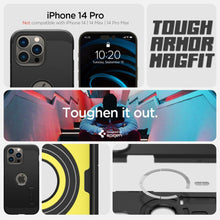 Заредете изображение във визуализатора на галерията – Spigen TOUGH ARMOR MAG MAGSAFE IPHONE 14 PRO BLACK
