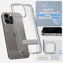 Заредете изображение във визуализатора на галерията – Spigen ULTRA HYBRID "S" IPHONE 14 PRO CRYSTAL CLEAR - TopMag
