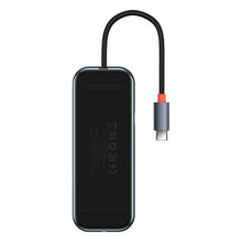 Заредете изображение във визуализатора на галерията – Baseus AcmeJoy HUB 4-port (USB-C to 1x USB-C PD&amp;Data/3x USB3.0) dark gray (WKJZ010313) - TopMag

