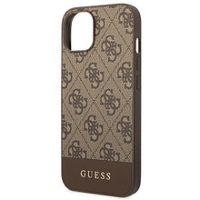 Заредете изображение във визуализатора на галерията – Guess GUHCP14MG4GLBR iPhone 14 Plus 6,7" brązowy/brown hard case 4G Stripe Collection - TopMag
