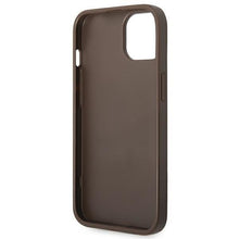 Заредете изображение във визуализатора на галерията – Guess GUHCP14MG4GLBR iPhone 14 Plus 6,7" brązowy/brown hard case 4G Stripe Collection - TopMag

