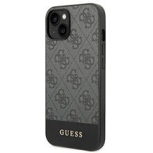 Заредете изображение във визуализатора на галерията – Guess GUHCP14MG4GLGR iPhone 14 Plus 6,7" szary/grey hard case 4G Stripe Collection - TopMag
