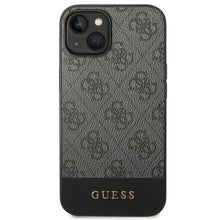 Заредете изображение във визуализатора на галерията – Guess GUHCP14MG4GLGR iPhone 14 Plus 6,7" szary/grey hard case 4G Stripe Collection - TopMag
