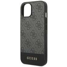 Заредете изображение във визуализатора на галерията – Guess GUHCP14MG4GLGR iPhone 14 Plus 6,7" szary/grey hard case 4G Stripe Collection - TopMag
