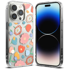 Заредете изображение във визуализатора на галерията – Ringke Fusion Design Armored Sleeve Cover with Gel Frame for iPhone 14 Pro transparent (Floral) (FD641E31) - TopMag
