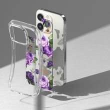 Заредете изображение във визуализатора на галерията – Ringke Fusion Design Armor Case Cover with Gel Frame for iPhone 14 Pro transparent (Purple rose) (FD641E29) - TopMag
