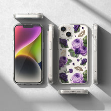 Заредете изображение във визуализатора на галерията – Ringke Fusion Design Armored Case Cover with Gel Frame for iPhone 14 Plus transparent (Purple rose) (FD637E29) - TopMag
