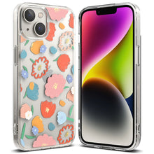 Заредете изображение във визуализатора на галерията – Ringke Fusion Design Armored Sleeve Cover with Gel Frame for iPhone 14 transparent (Floral) (FD633E31) - TopMag
